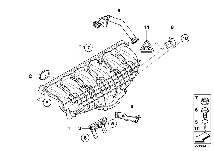 Diagram Intake manifold system for your BMW M240iX  