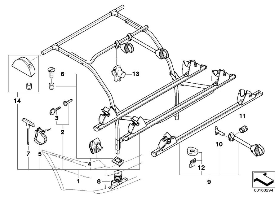 Diagram Rear carrier for your 2007 BMW X3   