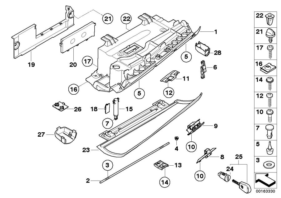 Diagram Glove box for your BMW