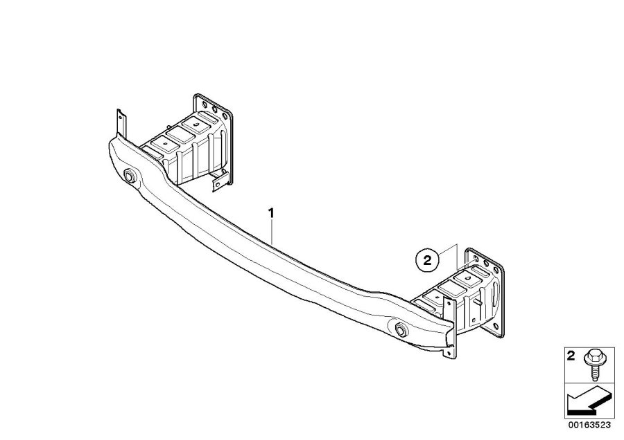 Diagram Carrier, front for your 2004 BMW 645Ci Convertible  