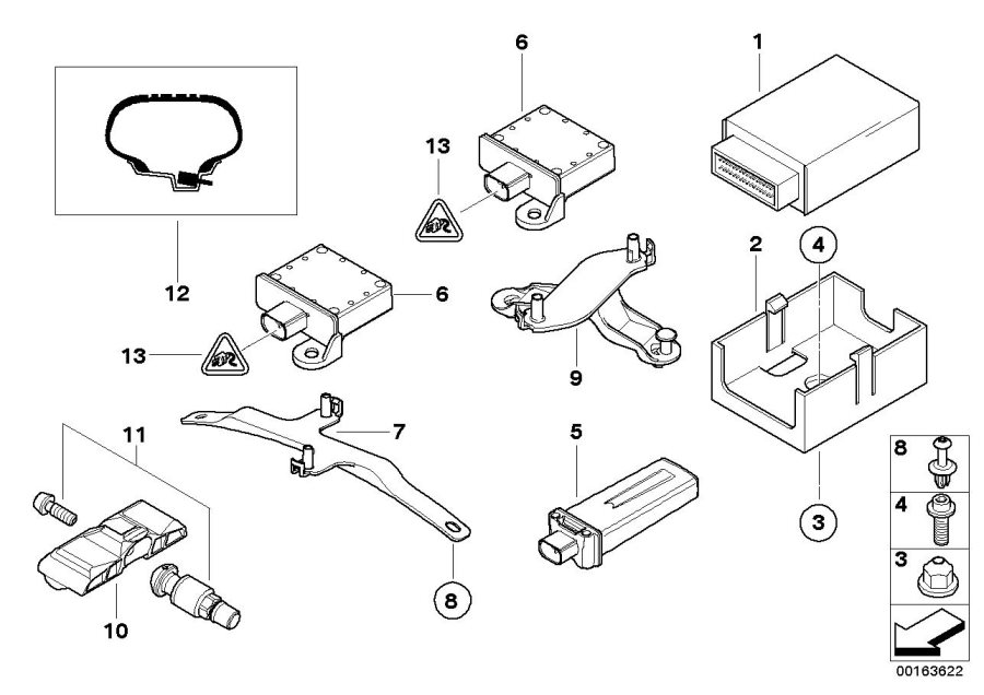 Diagram Tire pressure control (RDC) - ctrl unit for your MINI