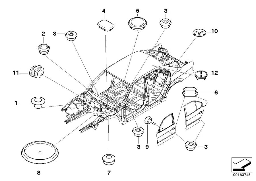 Diagram Sealing cap/plug for your 2009 BMW M6   