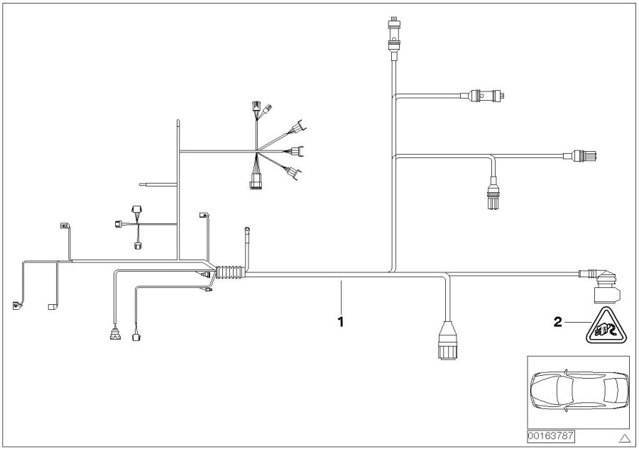 Diagram Wiring harness, engine trans. Module for your 1977 BMW 320i   
