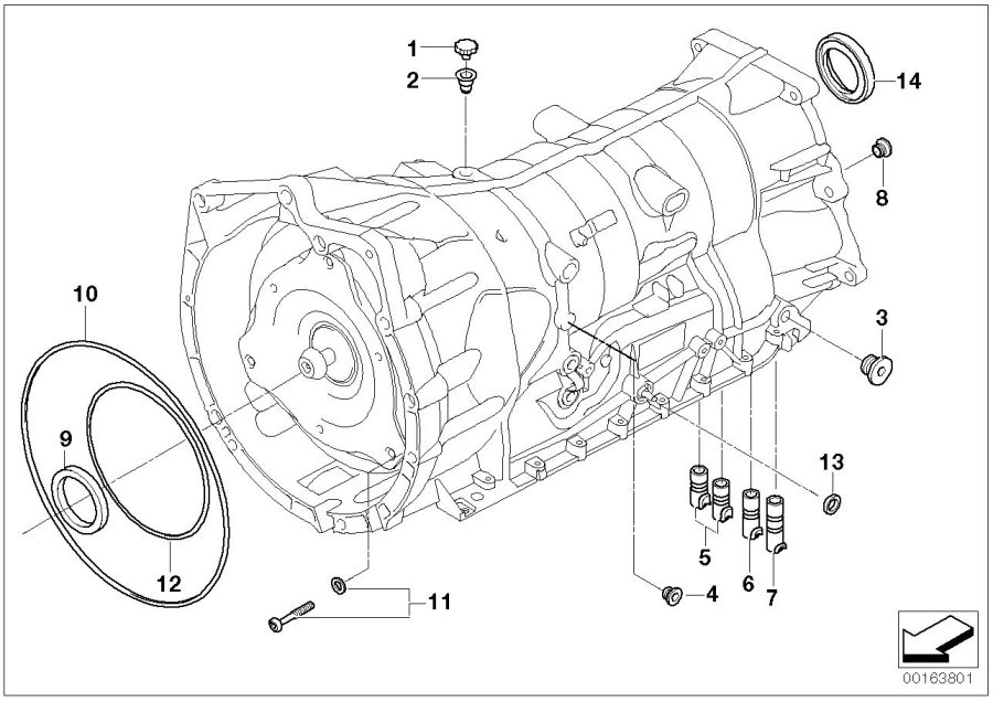 Diagram GA6HP19 housing for mounting parts 4WD for your BMW
