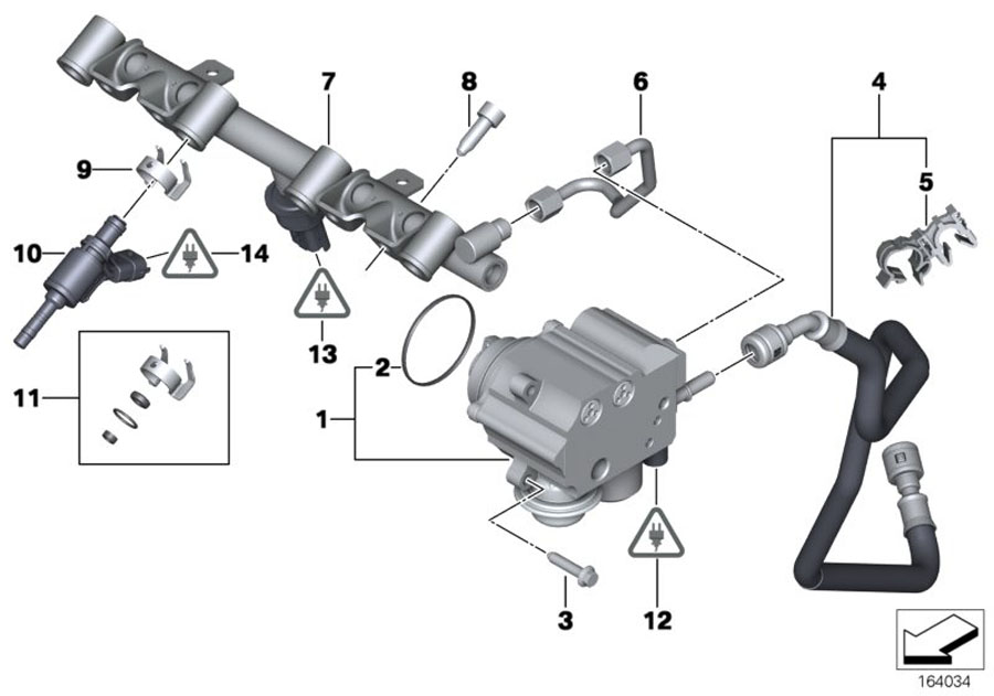 Diagram High-pressure pump/lines/injector for your MINI John Cooper Works  