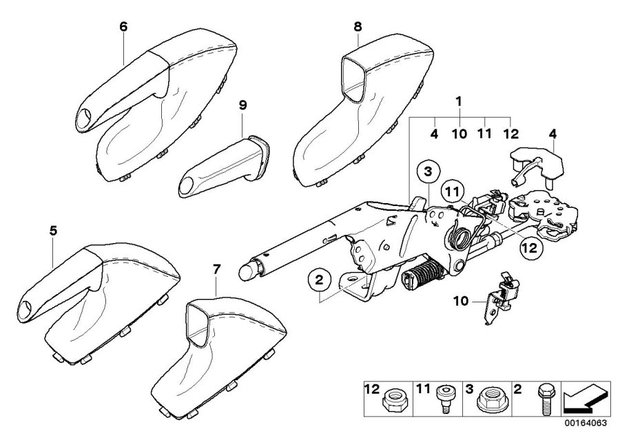 Diagram Handbrake lever for your 2008 BMW 750i   