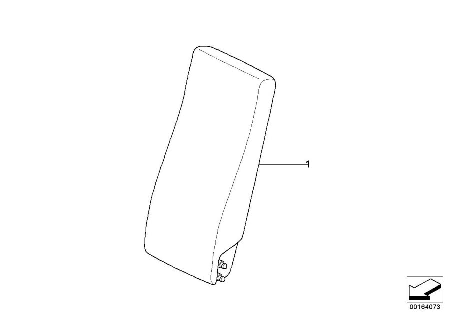 Diagram Rear seat center armrest for your 1988 BMW M6   