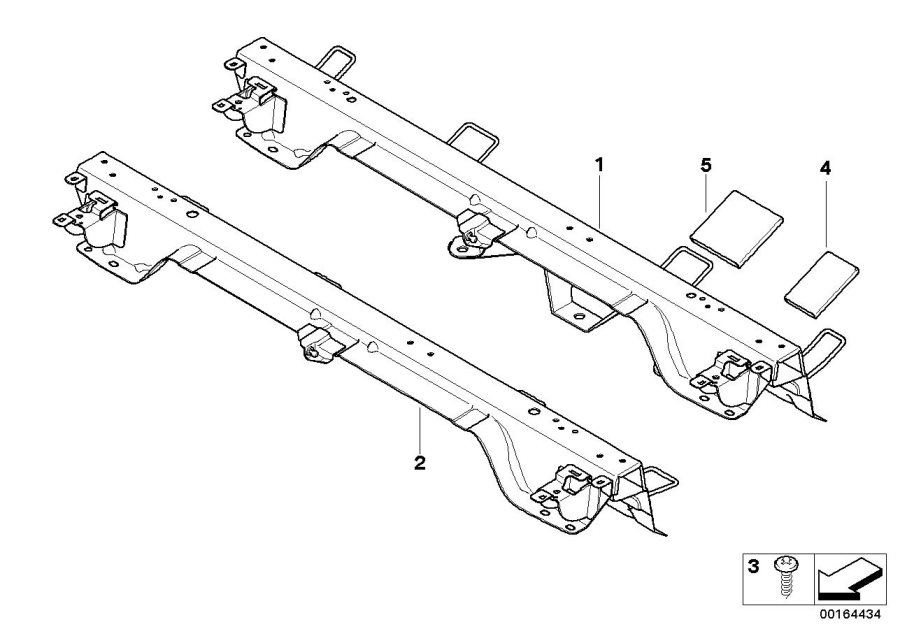 Diagram Seat, rear, mount for backrest for your BMW