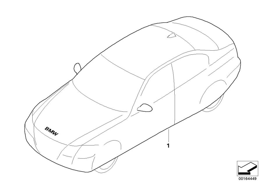 Le diagramme Form Fit Indoor Car Cover pour votre BMW