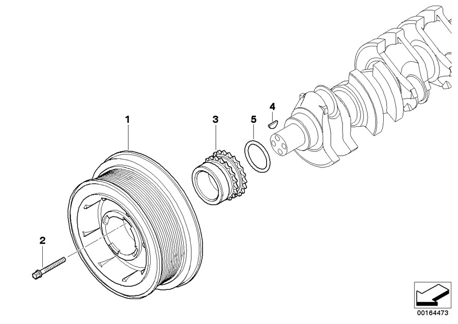 Diagram Belt Drive-vibration Damper for your BMW