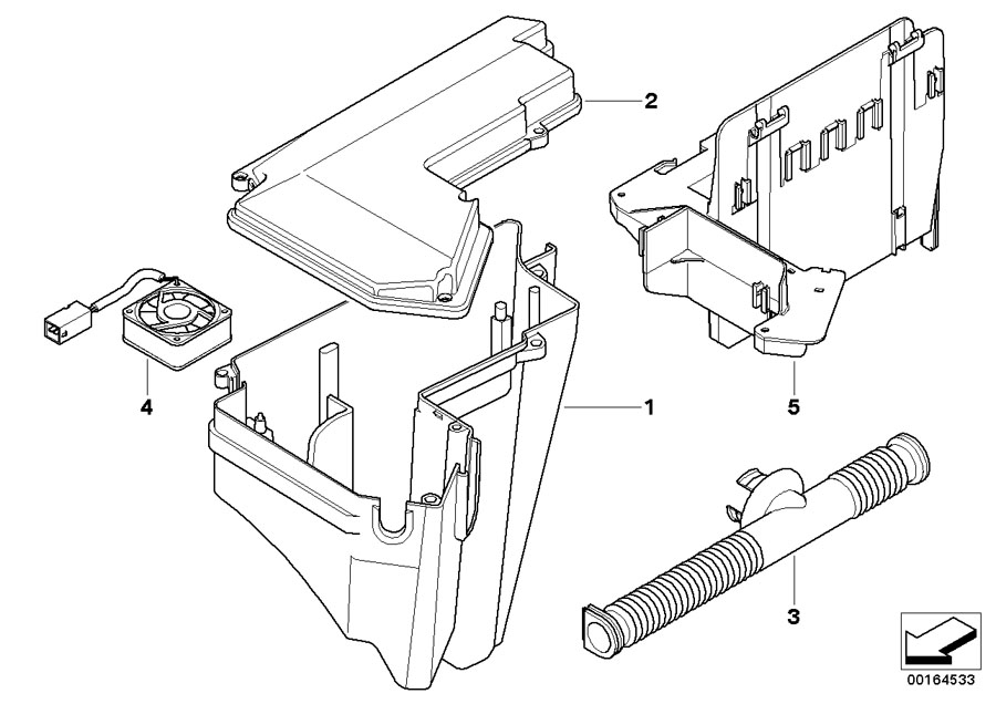 Diagram Control unit box for your 2005 BMW X5   