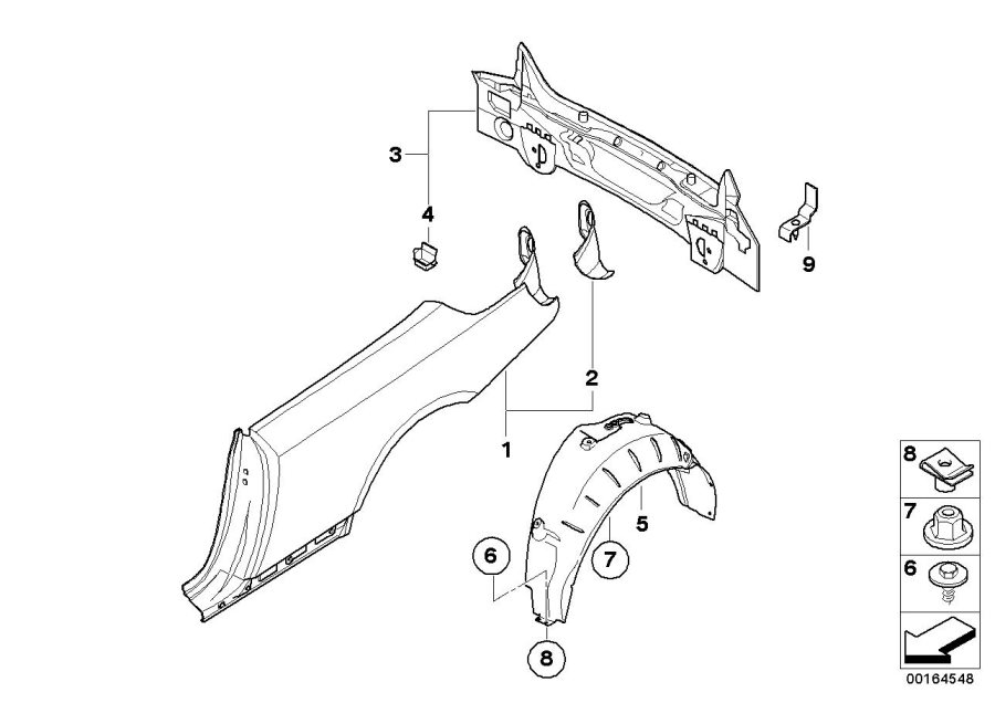 Diagram Side PANEL/TAIL trim for your 2011 BMW M3   