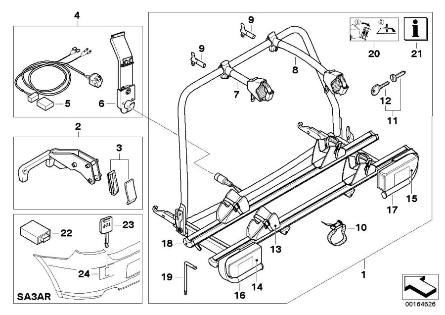 Diagram Rear carrier ECE for your 2009 BMW 335i Coupe  