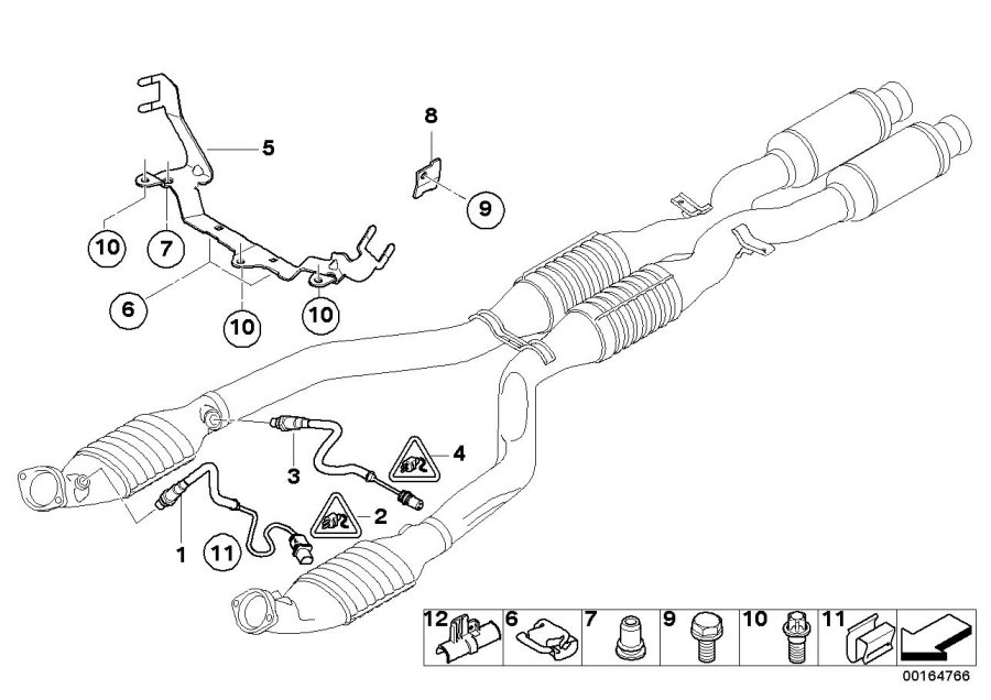 Diagram Lambda PROBE Fixings for your BMW