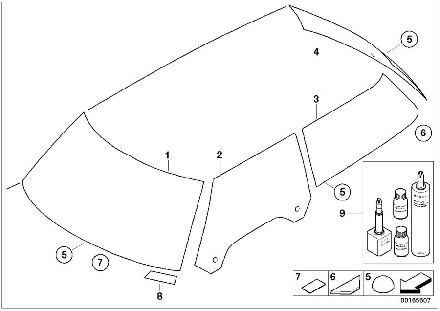 Diagram GLAZING for your MINI