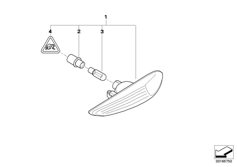 Diagram Additional turn indicator lamp for your BMW