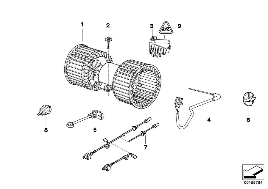 Diagram Electric parts for ac unit for your 2003 BMW X5   