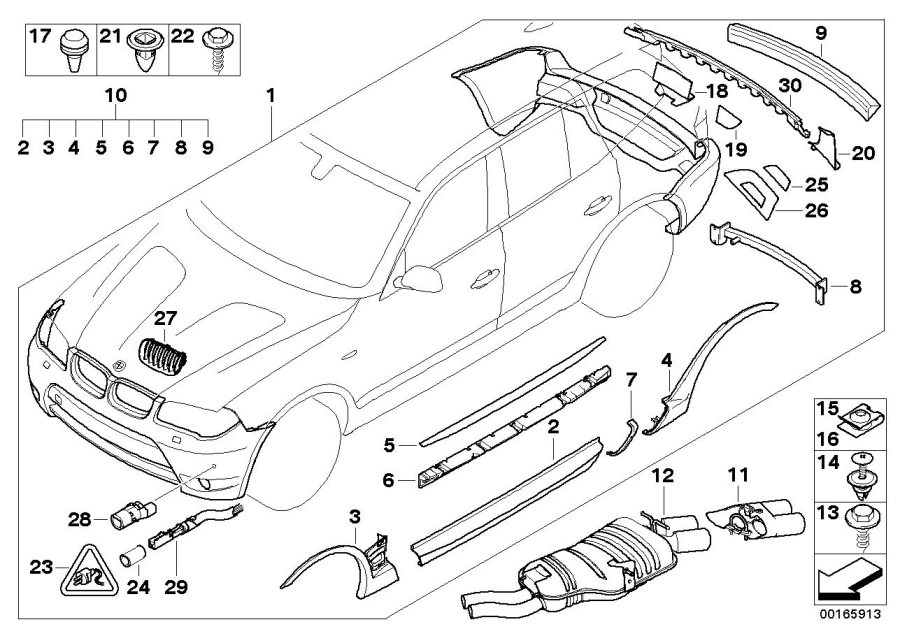 Diagram Aerodynamic package I for your BMW