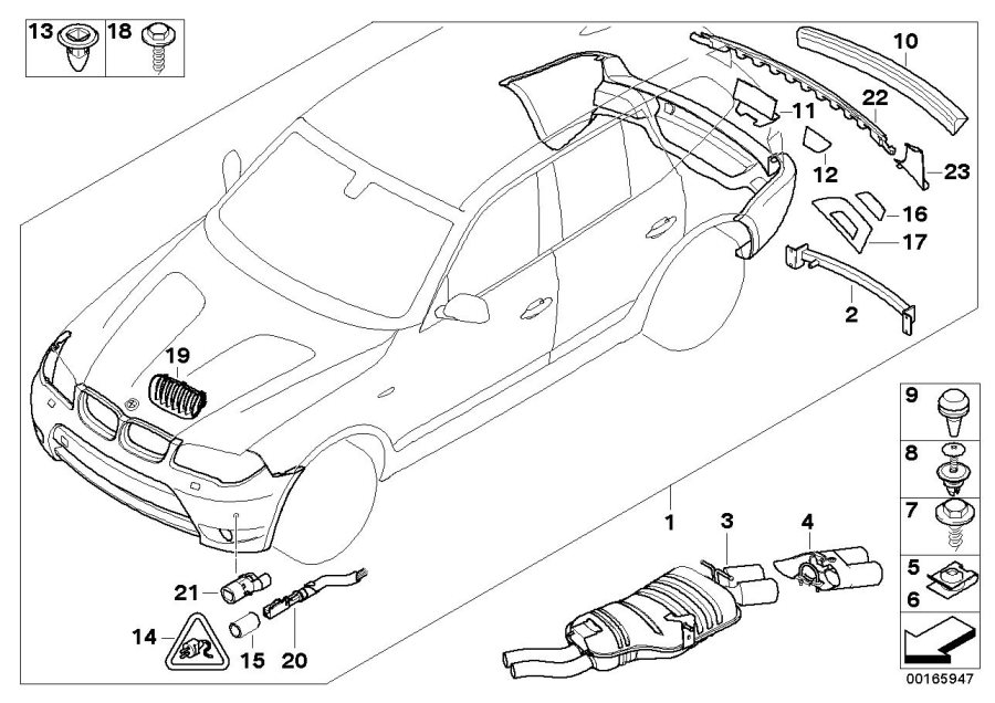 Diagram Aerodynamic Package II for your BMW