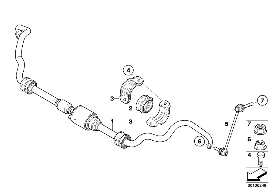 Diagram Front stabilizer BAR/DYNAMIC Drive for your BMW