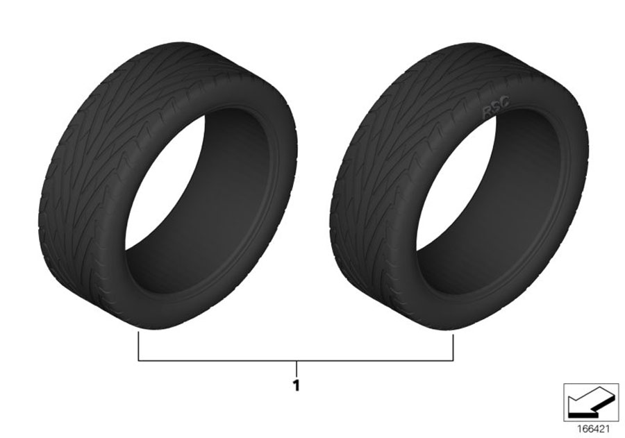 Diagram Summer tires for your 2022 BMW 430i   