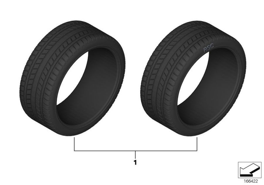 Diagram Winter tires for your BMW M4 CS  