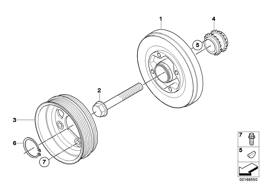 Diagram Belt Drive-vibration Damper for your 2015 BMW M235iX   