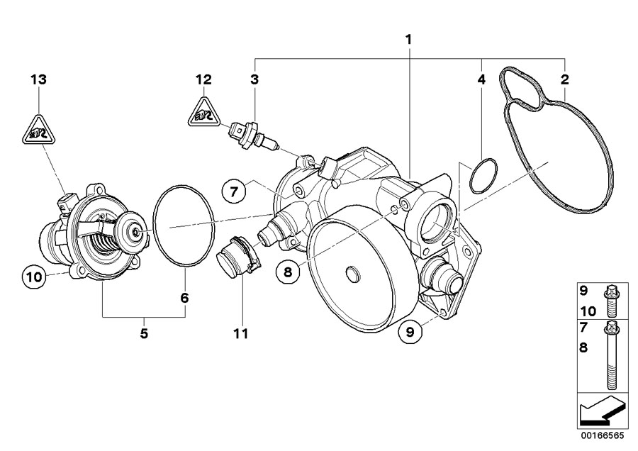 Diagram Waterpump - Thermostat for your 2015 BMW M6   