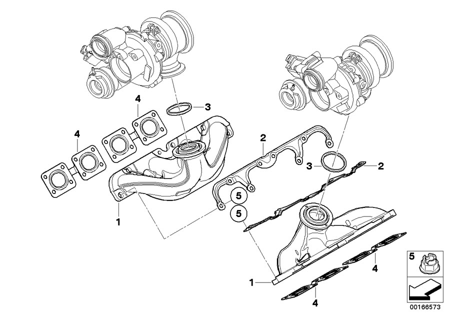 Diagram Exhaust manifold for your 2018 BMW X1   