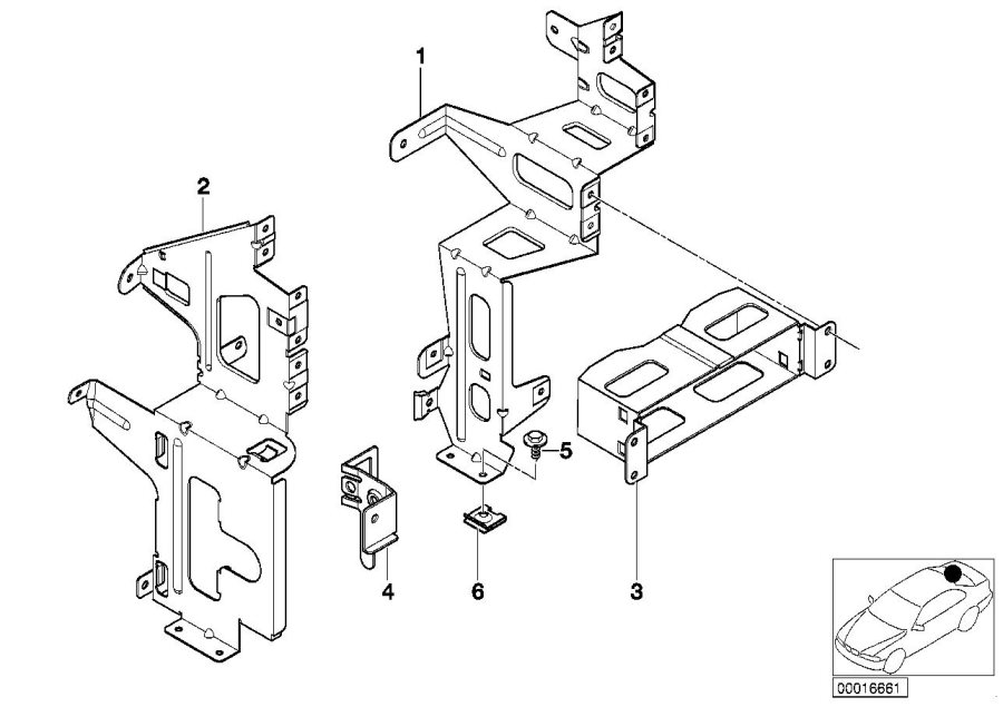 Diagram Navigation system fittings for your BMW