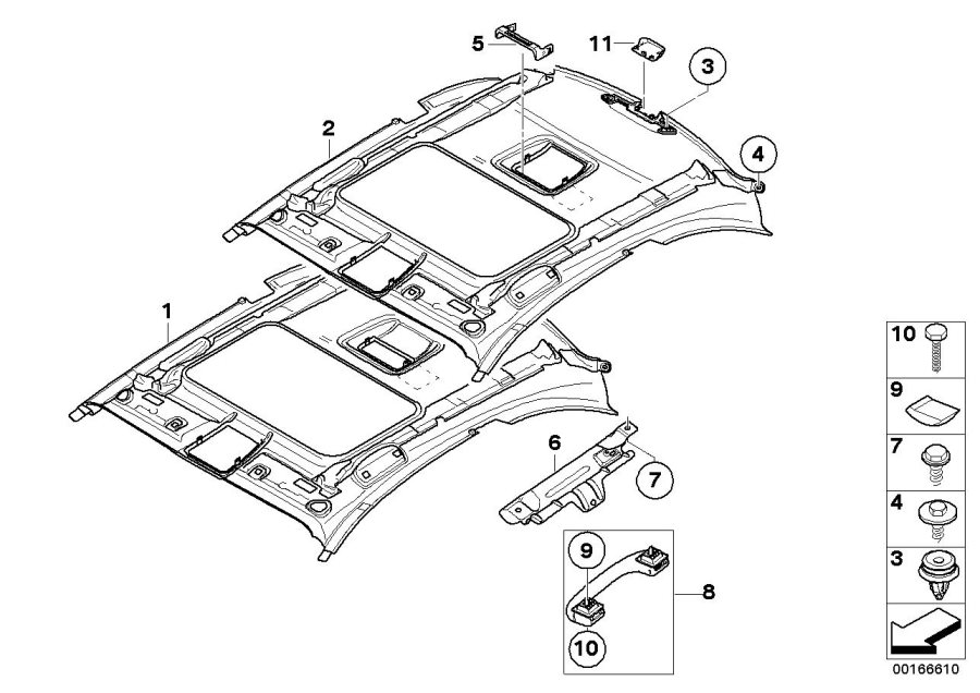 Diagram Headlining for your 2014 BMW M6   