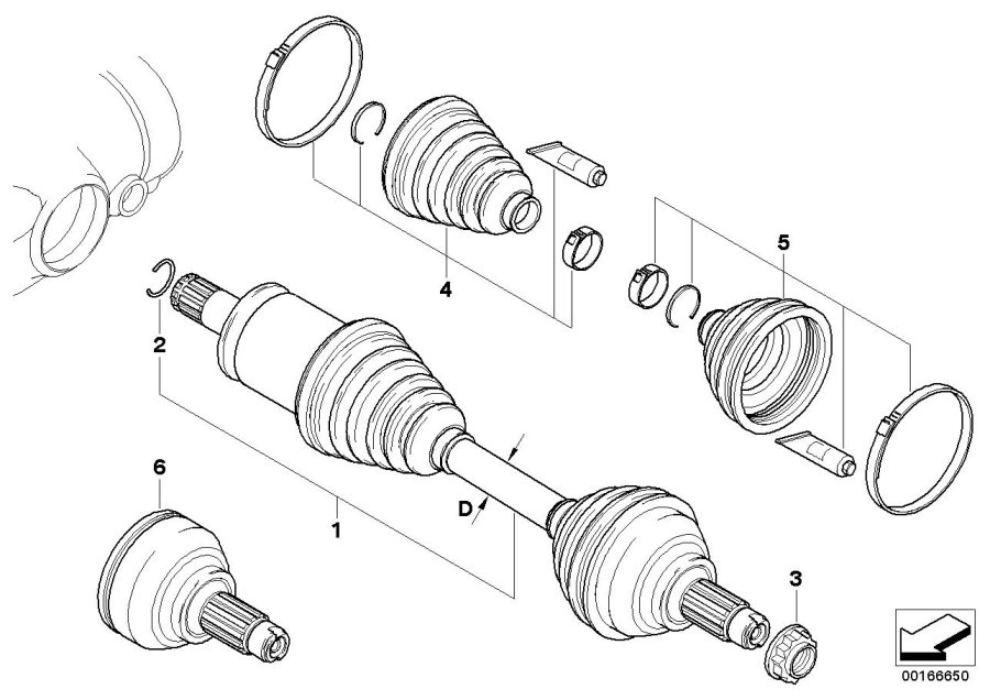Diagram Final drive(frnt axle),output shaft,4whl for your BMW