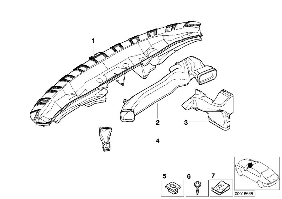 Diagram Air duct for your 2018 BMW M6   