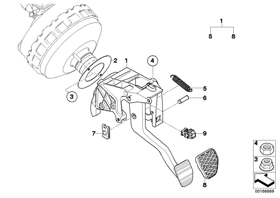 Diagram Pedal assembly, dual-clutch transmission for your BMW X2  