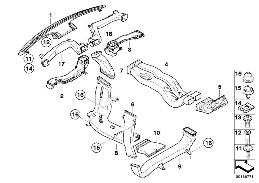 Le diagramme Conduite d"air pour votre BMW