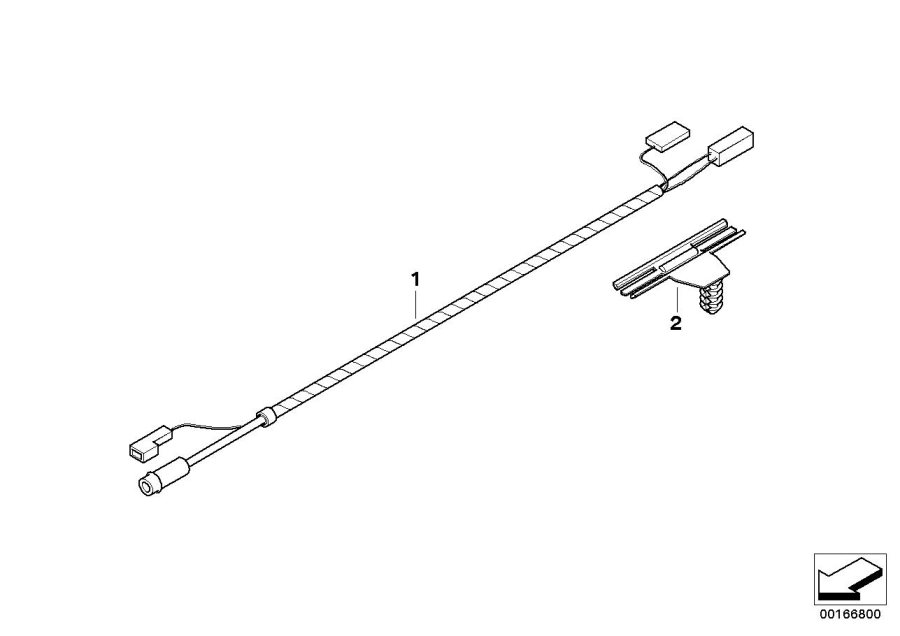 Diagram Wiring harness, antenna amp, rear window for your BMW