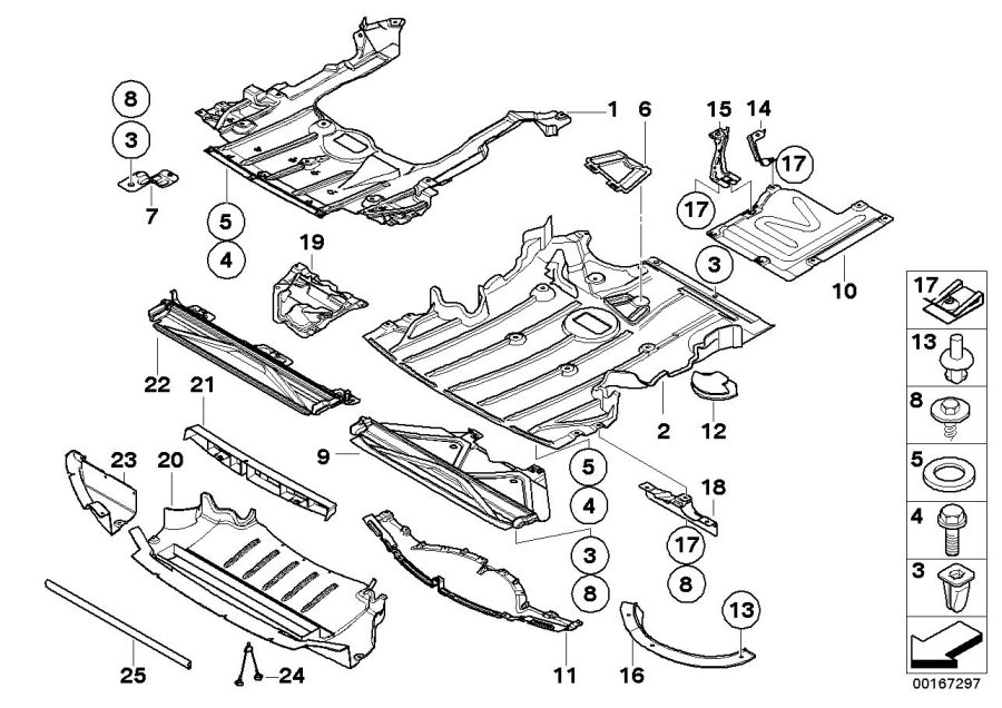 Diagram Shield,engine compartm./underfloor panel for your 1988 BMW M3   