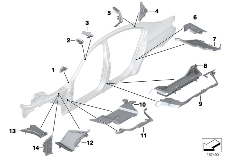 Diagram Cavity shielding, side frame for your 2006 BMW M6   