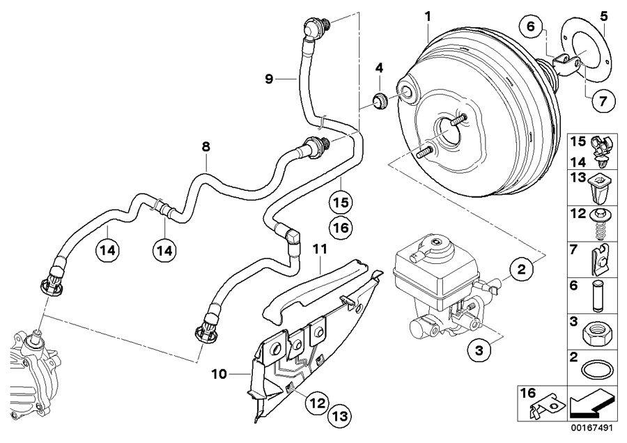 Diagram Power brake unit depression for your 2017 BMW M6   
