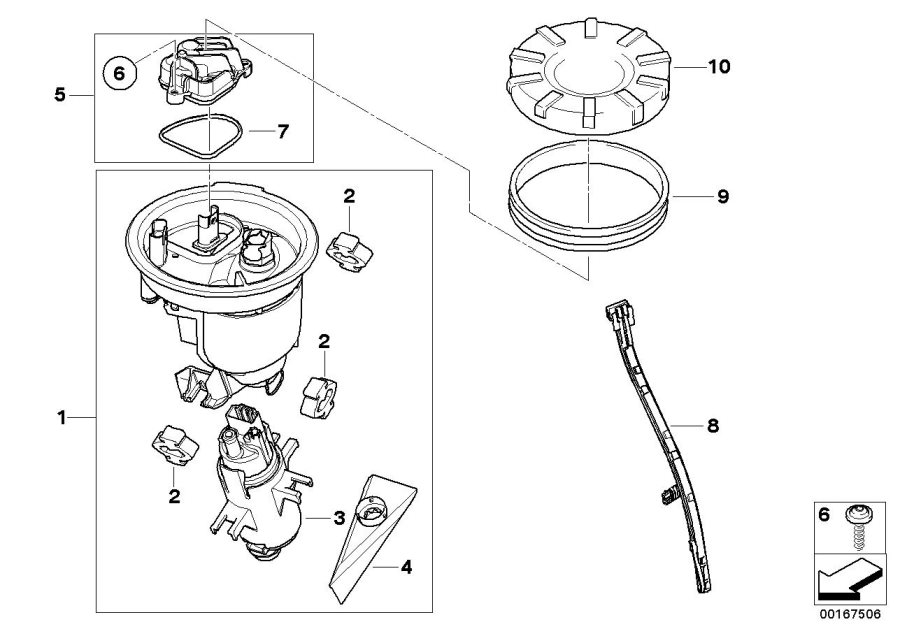 Diagram Fuel pump and fuel level sensor for your 2014 BMW F800GT   