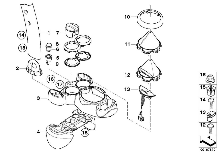 Diagram Center console for your MINI