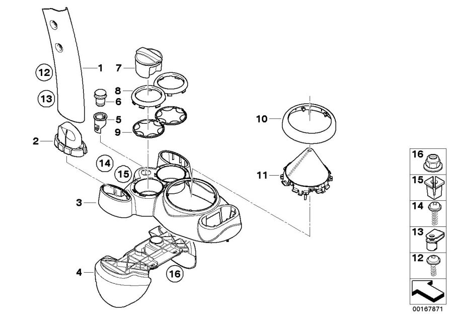 Diagram Center console for your MINI