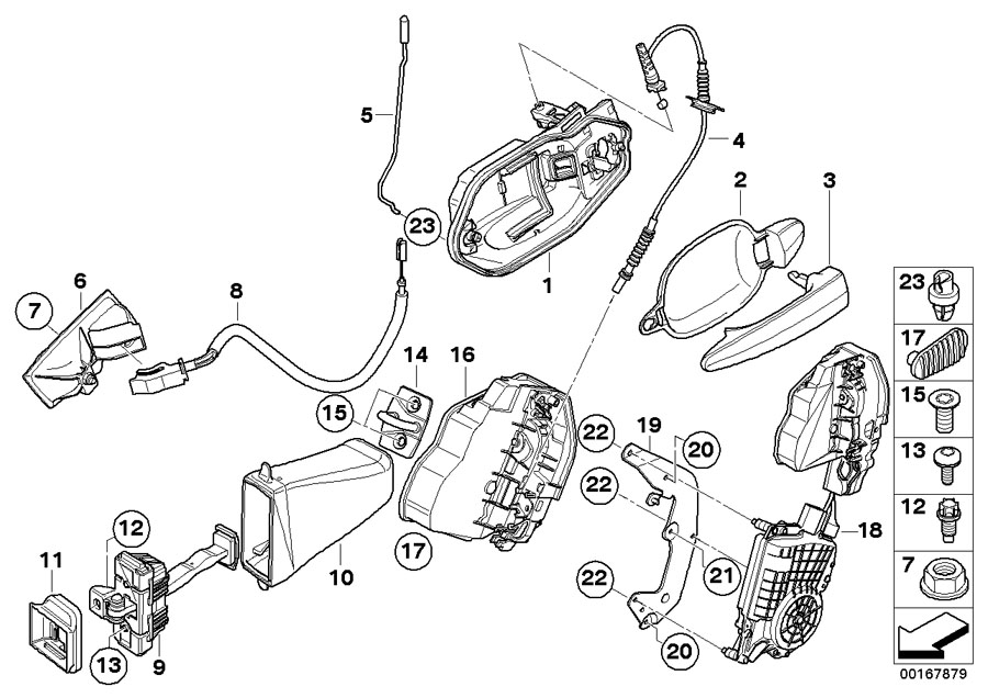 Diagram Rear door CONTROL/DOOR lock for your 2006 BMW 530xi   