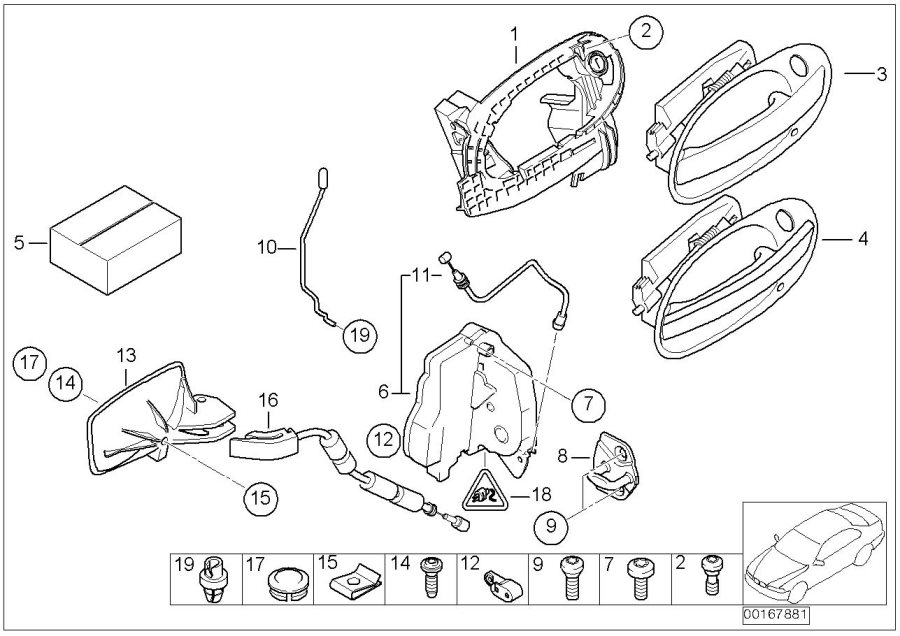 Diagram Front door CONTROL/DOOR lock for your 2008 BMW M6   