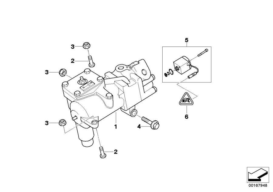 Diagram Hydro steering box for your 2000 BMW M5   