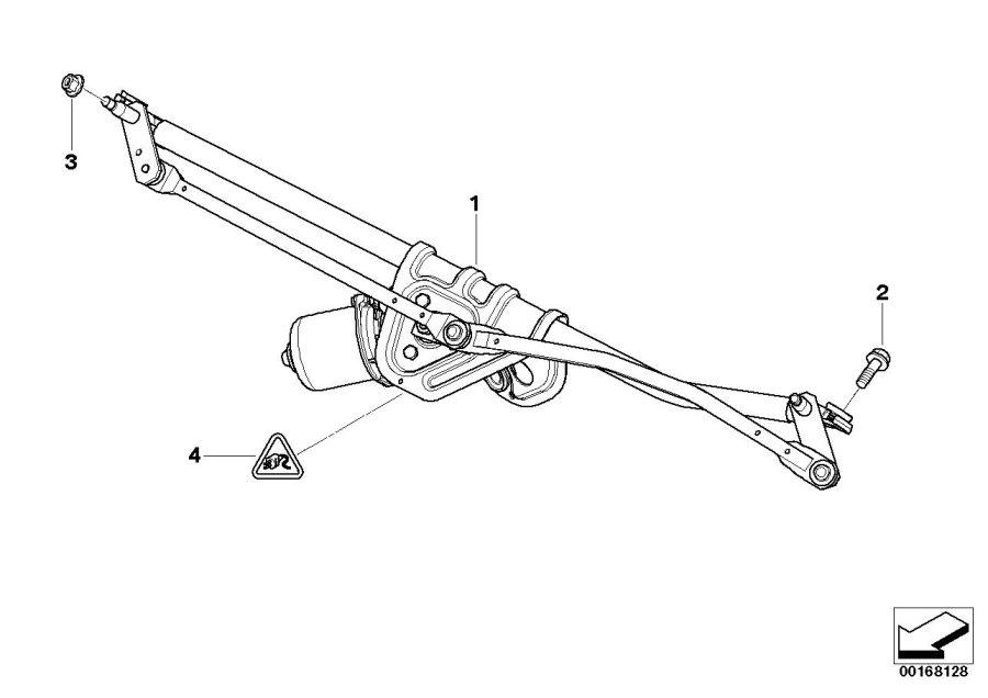 Diagram Linkage for wiper system with motor for your MINI