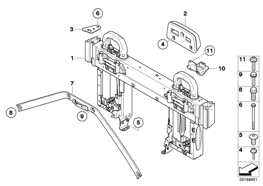 Diagram Rollover protection system for your BMW