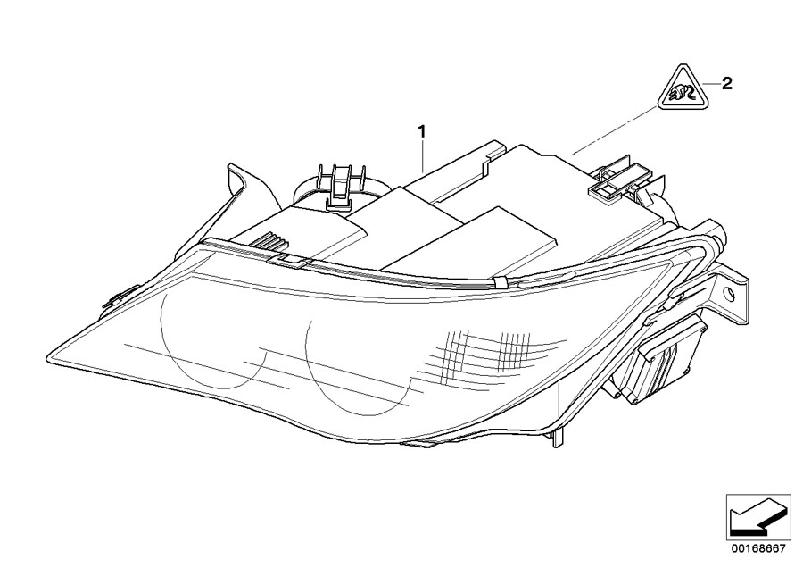 Diagram Headlight for your 2005 BMW 545i   