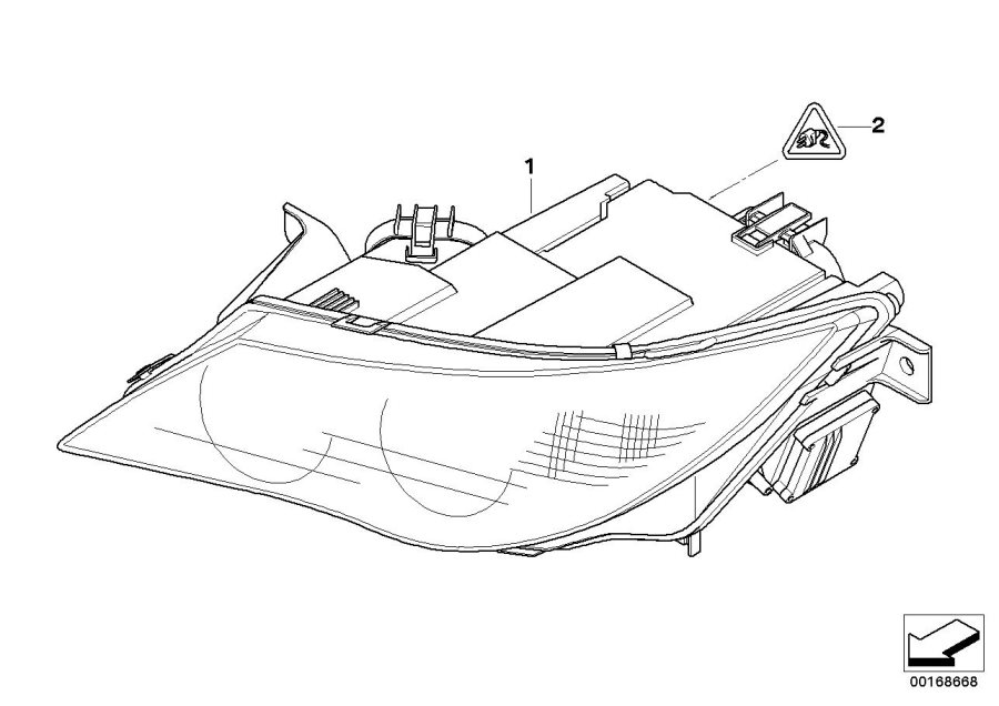 Diagram Headlight for your 2005 BMW 545i   