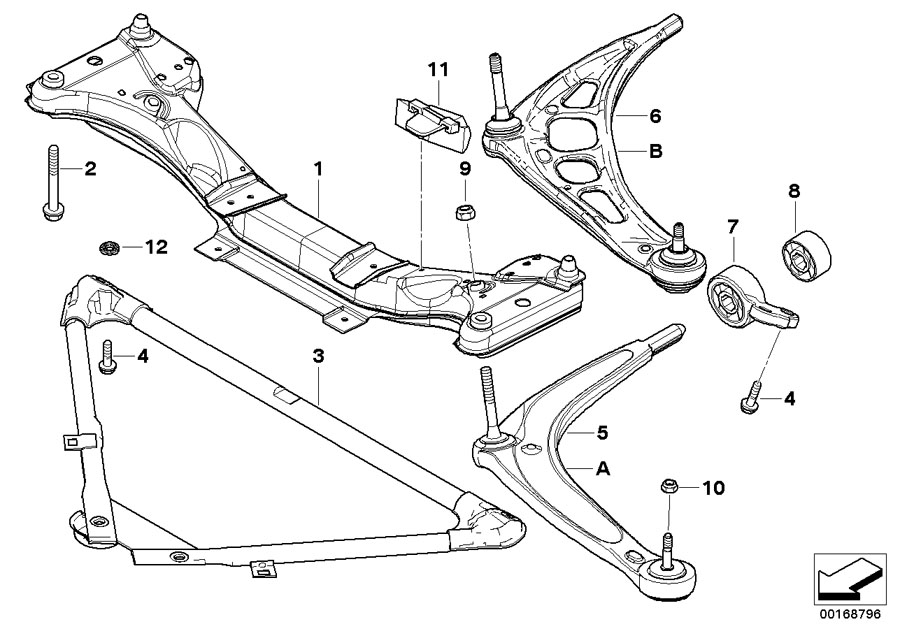 Diagram Front axle SUPPORT/WISHBONE for your 2015 BMW 650iX   